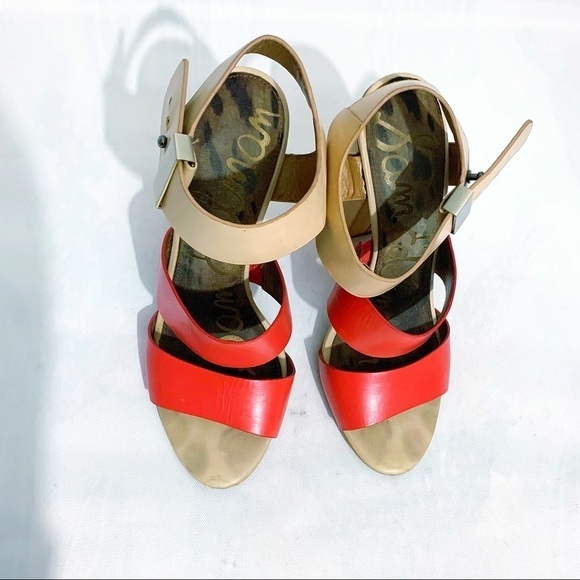 Sam Edelman | Yelena 2-Tone Strappy Heels 7.5 - Picture 5 of 11